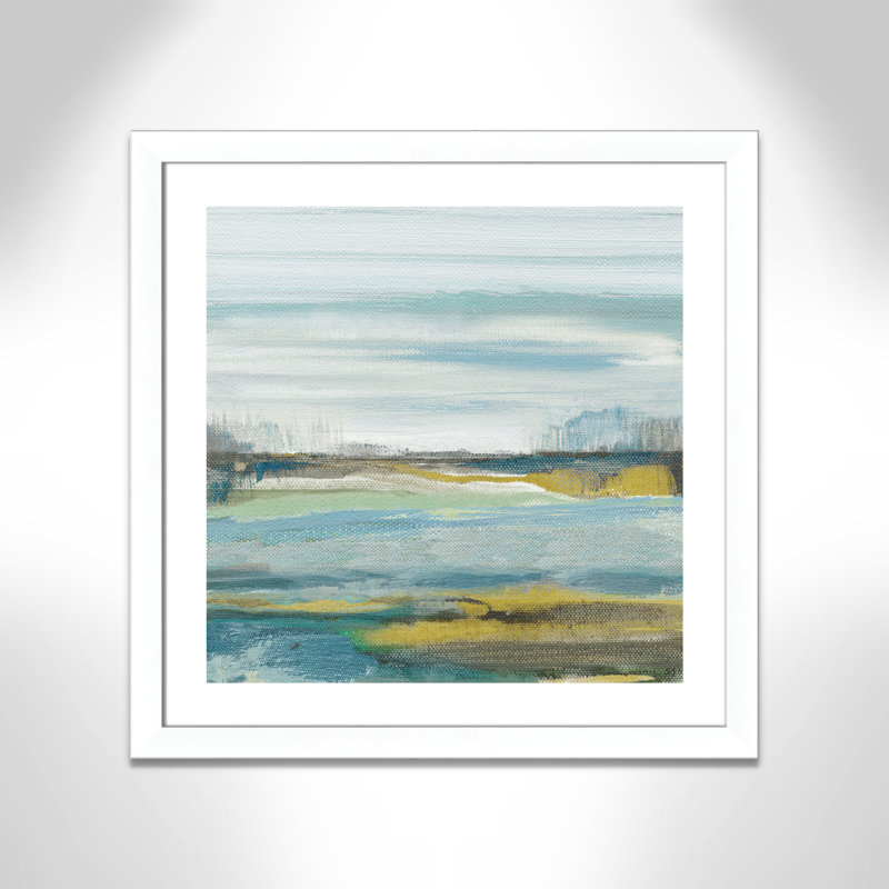 Lewbeach - Peinture encadrée, Blanc mat, H 29 po x l 29 po x P 1,25 po