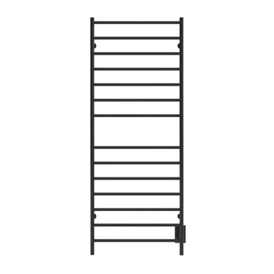 Chauffe-serviettes électrique mural 24 po x 60 po Kontour Linear - noir mat, câblé 