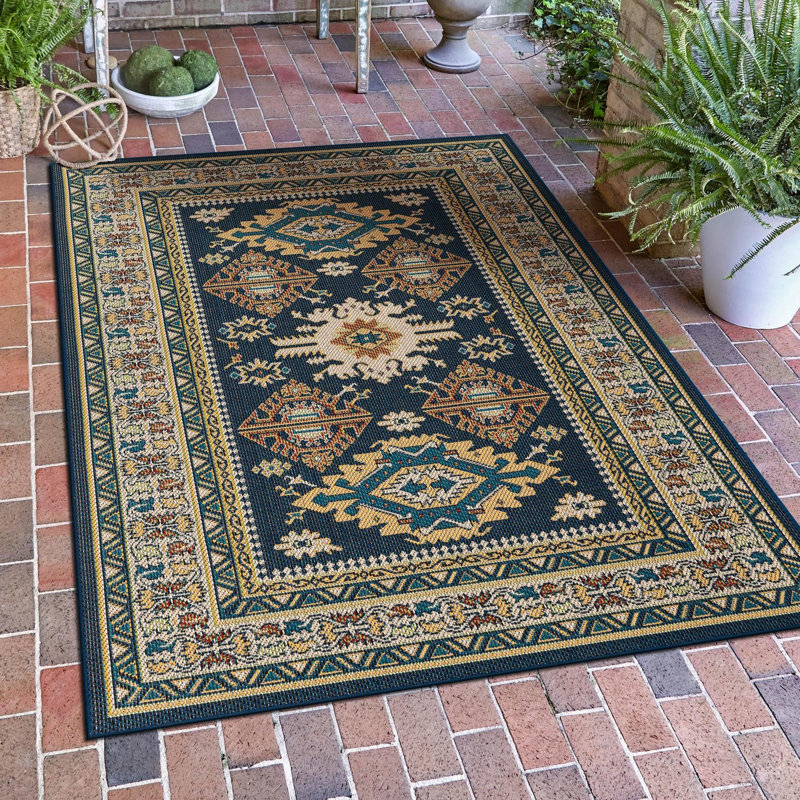 Tapis intérieur / extérieur Loreto Loreto Loreto, Rectangle 9 pi x 12 pi