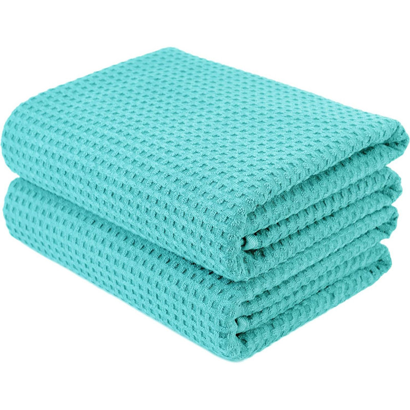Microfiber Oversize Quick Dry Lint Free Bath Towel, Set of 2, Mint