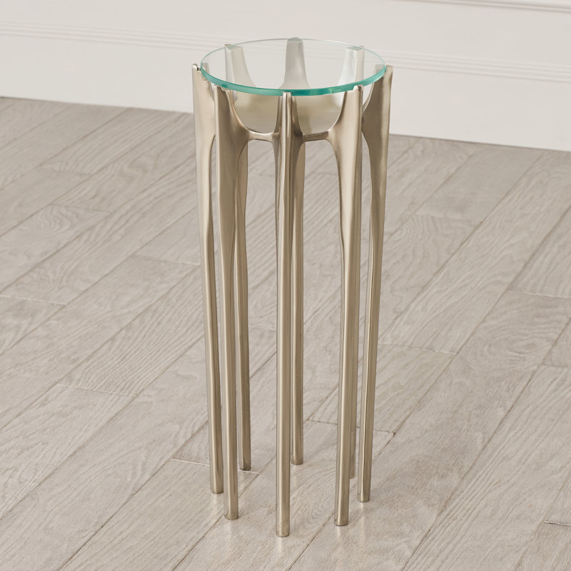 Aquilo Accent Table, Antique Nickel