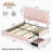 LED Teddy Fleece Platform Bed Frame with 2 Free-Combination Storage Drawers-952445325-952445362