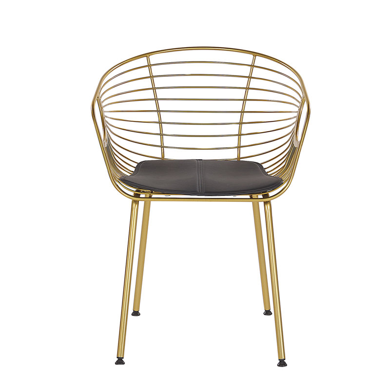 Bonneau 46cm H Upholstered Ladder Back Armchair, Gold