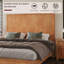 Queen Size Solid Wood Platform Bed Frame with Tall Headboard, No Box Spring Needed, Natural-455821666
