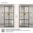 Hilma 34 In. W X 72 In. H Fixed Framed Shower Door In Matte Black Finish With Patterned Glass