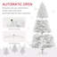 Arbre de Noël artificiel de 6 pi de hauteur, arbre de Noël non éclairé avec 1000 pointes de branches, ouverture automatique, base en acier, décoration des Fêtes pour le bureau personnel