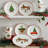 8" Christmas Doodles Plates, Set of 4