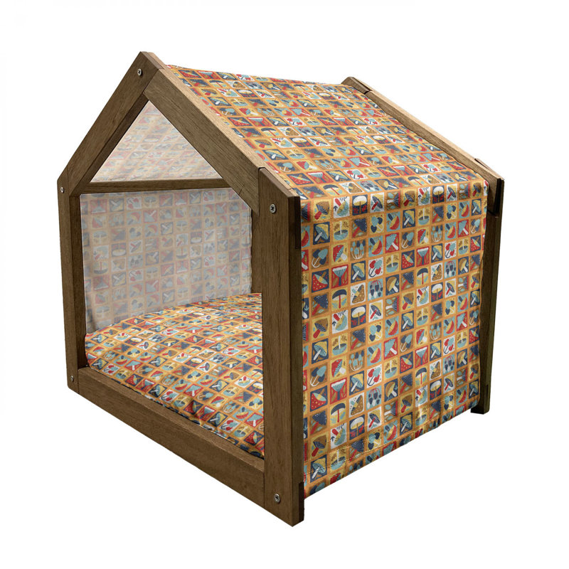 Niche pour chien en bois rose, H 22,44 po x l 23,62 po x P 17,72 po