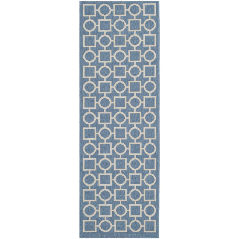 Courtyard Performance Geometric Rug, Runner 2'3" x 6'7"