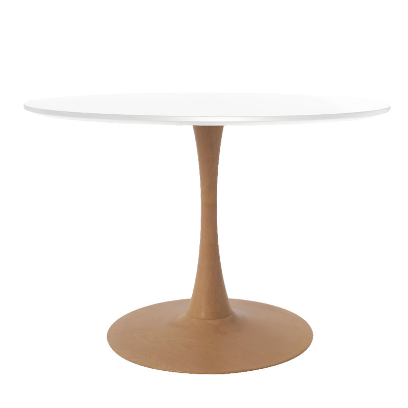 Hallett 35" Round Dining Table With Sintered Stone Top And Steel Pedestal Base For Modern Kitchen And Dining Room