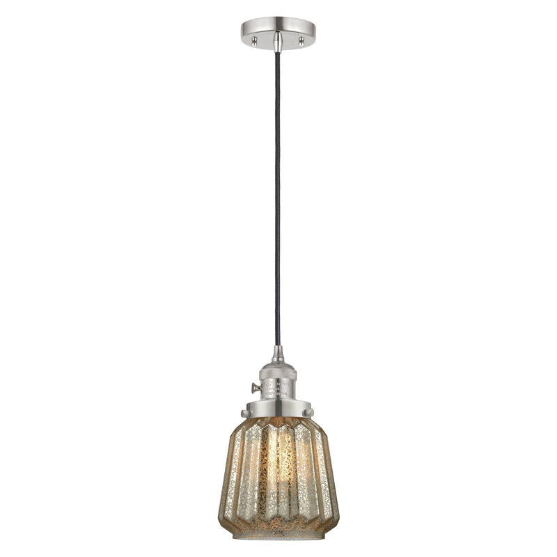 Franklin Restoration - Reidar - Mini-luminaire suspendu à cordon de 7 po - Interrupteur marche / arrêt - Ampoule DEL , 100 W