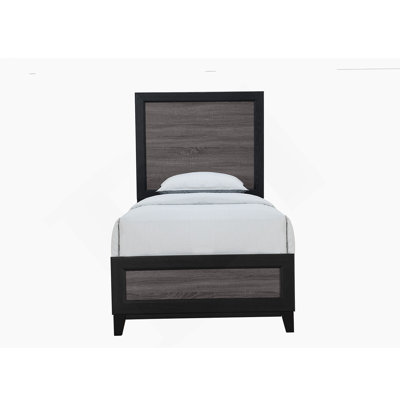 Lit simple Soluto gris et noir