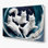 Cats Turkish Angora, art mural en métal bleu