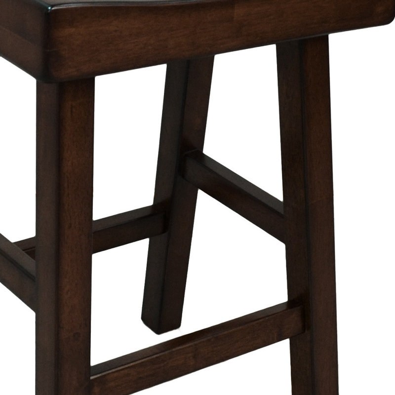 Élégant tabouret de comptoir noir de 25 po avec siège de selle, Espresso, Tabouret de comptoir (siège d’une hauteur de 25