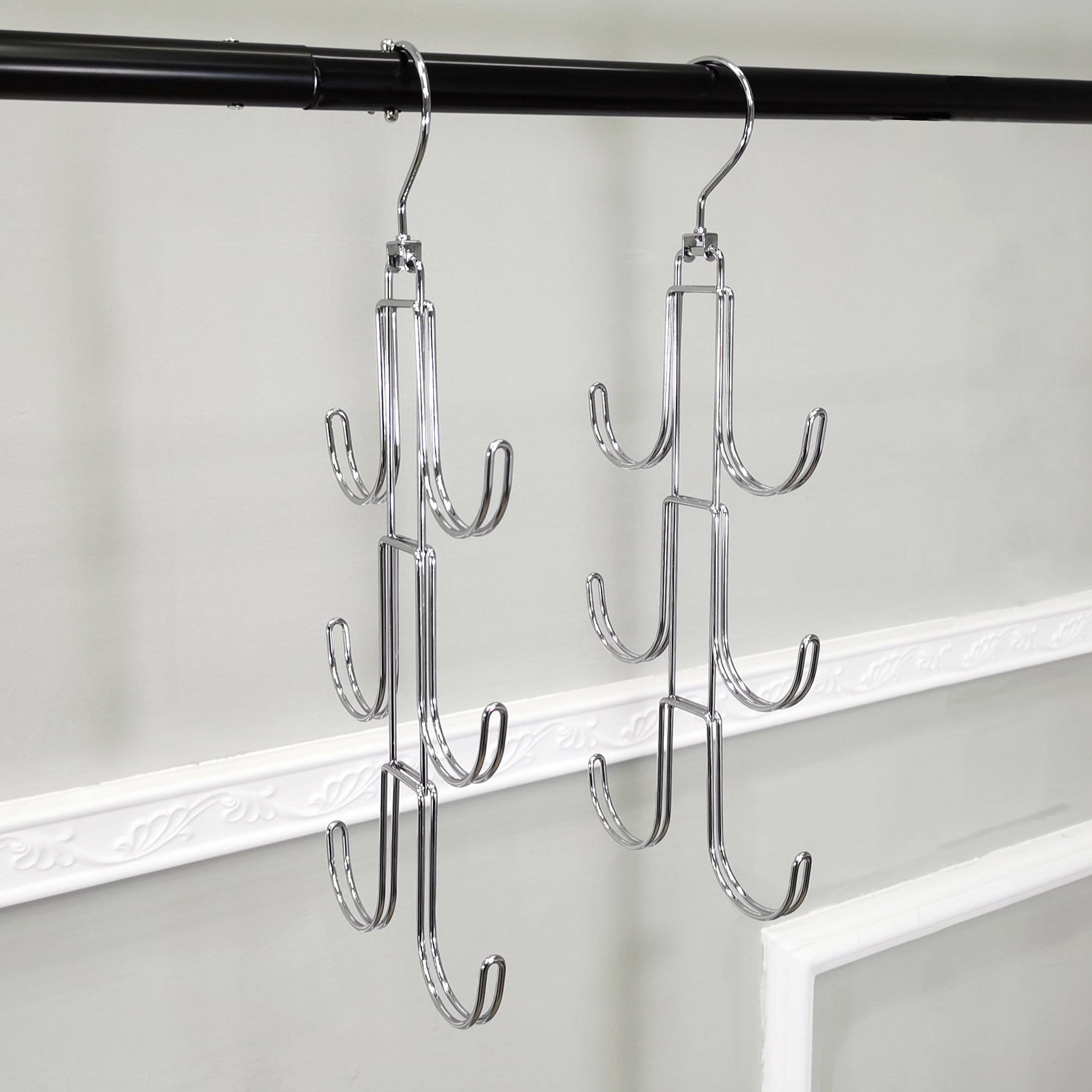 Rebrilliant Doulbe Side Hanging U Hooks, Dual Wire Heavy Duty Silver  Hanging Hooks 15 x 6 x 2