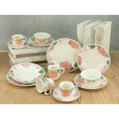 Alba Rose 30 Piece Dinnerware Set, Service for 6