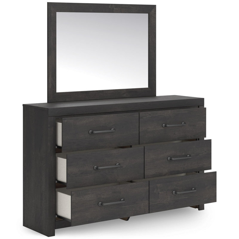Commode et miroir Hollivern, Gris