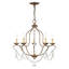 Lustre empire à 5 lumières de style bougie avec accents de cristal Daniesha-494608784