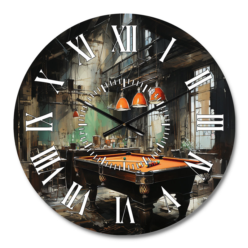 Horloge murale Billard, Médium