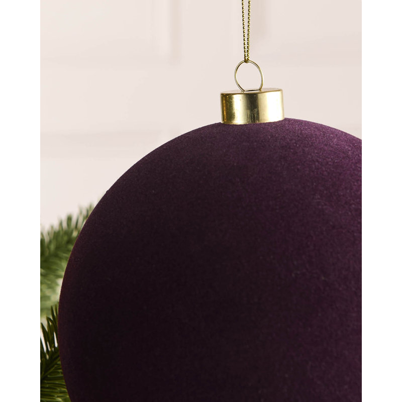 Polystyrene Shatterproof Bauble, 17.5 cm H x 15 cm W x 15 cm D, Purple