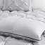 Édredon 7 pièces en gris très grand - intérieur, broderie élégante, comprend 1 édredon, 2 taies décoratives, 3 coussins décoratifs, jupe de lit, motif de collection froissée, comprend une caractéristique lavable-124826296