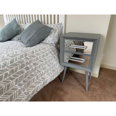 Ashingt 40cm W Plywood / Laminate Board Bedside Table