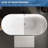 59/67 in Freestanding Acrylic Bathtub, Oval Soaking Tub with Chrome Drain in White-119761743