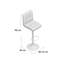 Cular Swivel Upholstered and Faux Leather Adjustable Height Bar Stool-31171883