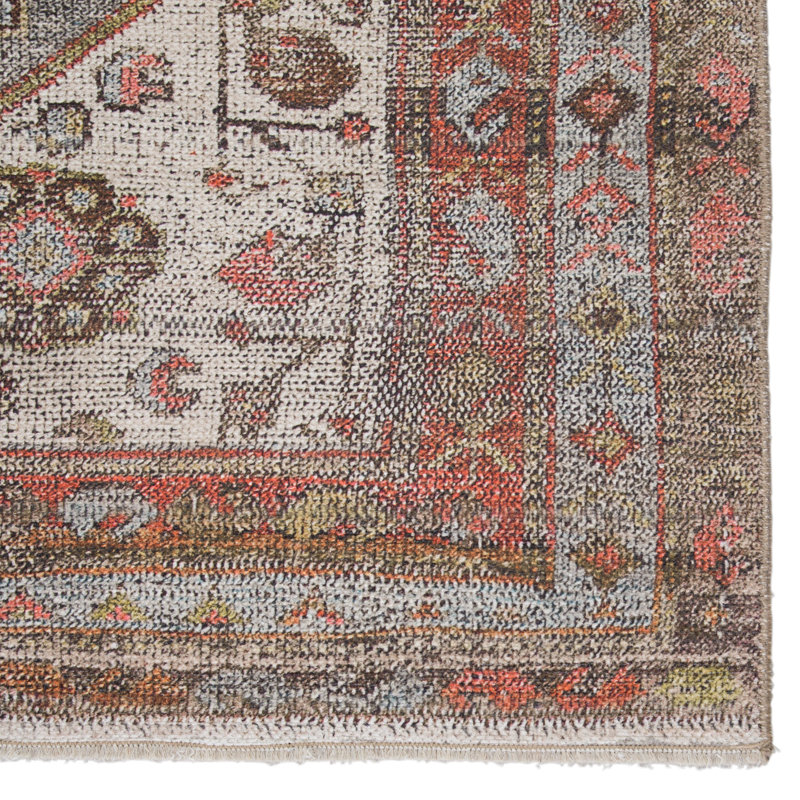 Tapis oriental gris / orange, Rectangle 4 pi x 6 pi