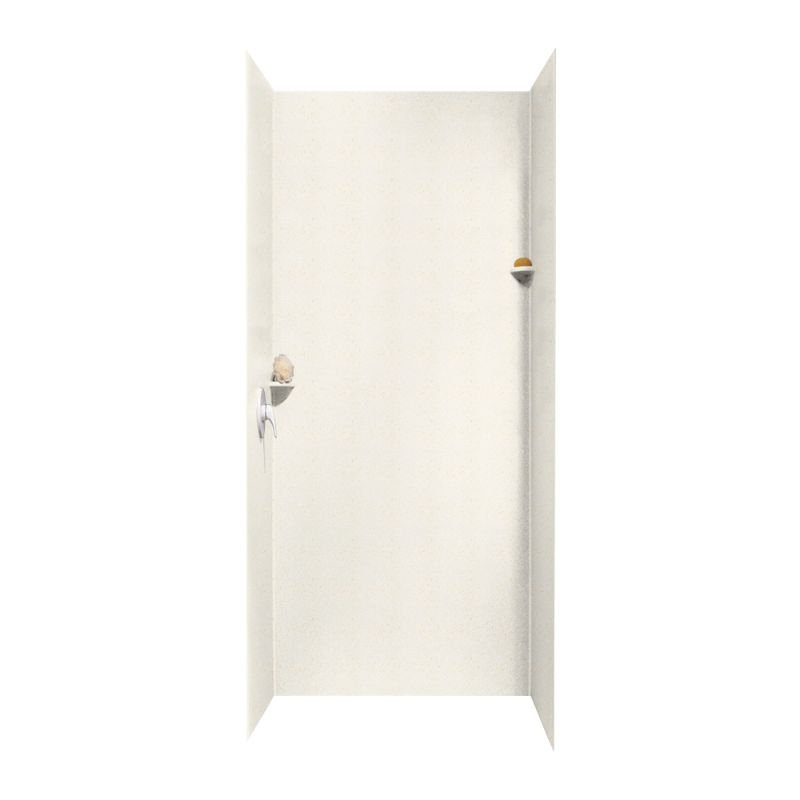 36'' W 36'' D 96'' H Glue Up Solid Surface Wall, Baby's Breath