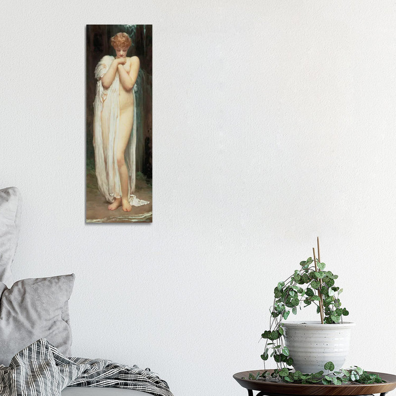 Crenaia, The Nymph Of The Dargle by Frederic Leighton - Wrapped Canvas Panoramic Print, 91.44cm H x 30.48cm W x 1.91cm D