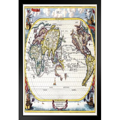 Longshore Tides Ancient Latin Navigational World Map Navigationes ...