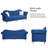 87" Velvet Sofa, Chesterfield Sofa With Rolled Arm And Solid Wood-1195005887