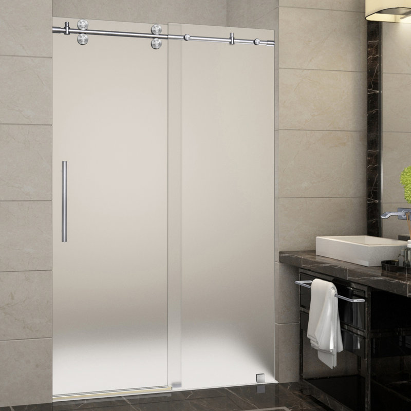 Porte de douche à charnière sans cadre 75 "Langham, Acier