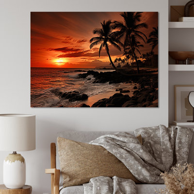 " Hawaii Sunset Serenade II " Mixed Media Print