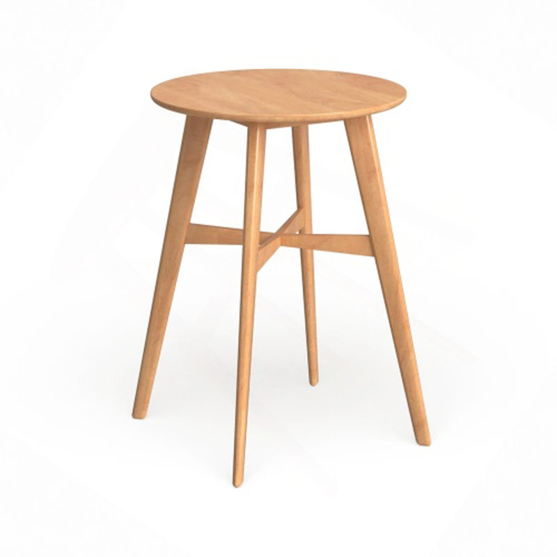 Table de bar ronde - table de bar de 42 po de hauteur avec pieds fuselés pour la cuisine, la salle à manger ou le bar personnel