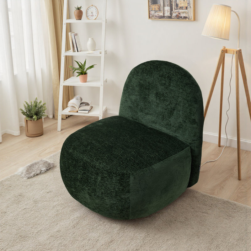 Upholstered Swivel Accent Chair, Green