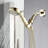 Handheld Shower Head With 5 Modes - 3.5" Diameter Spray Head, High , Adjustable Pattern, Includes Hose And Arm, Made Of Abs Mode Quality Abs, Strong Performance, Wall Mounted, Round Shape, Force,-118768060