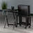 Wood Allen Folding Coffee Table With Rolling Cart - 19"W X 14.5"D X 25.9"H