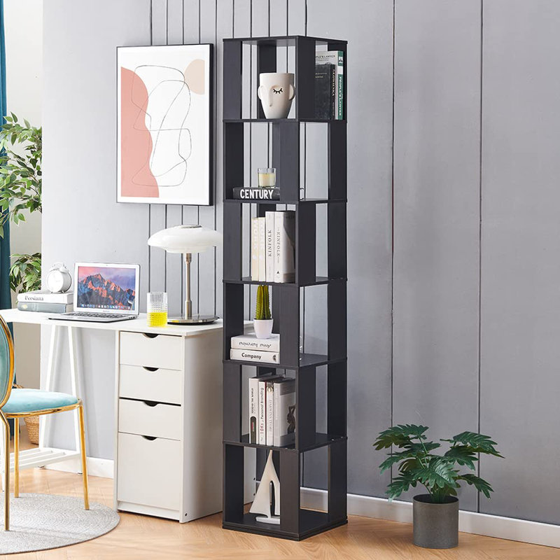 190cm H x 34cm W Corner Bookcase, Black