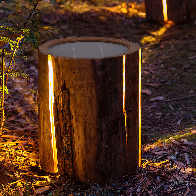 15.7'' Solar Powered Integrated LED Color Changing Outdoor Table Lamp