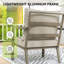 Ensemble de conversation d'extérieur en aluminium 3 pièces avec coussins beiges et table d'appoint Mornlift-122879283-122879284