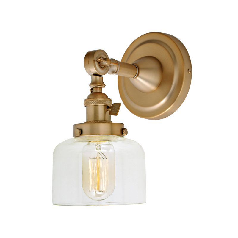 Martucci Armed Sconce, Rubbed Brass