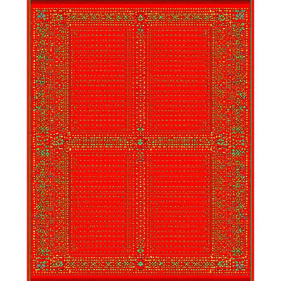 Ultra Soft Area Rug, Non Slip, Stain Resistant, Washable Area Rugs for Living Room, Bedroom, Vibrant Artistic Curvilinear Design(Red)