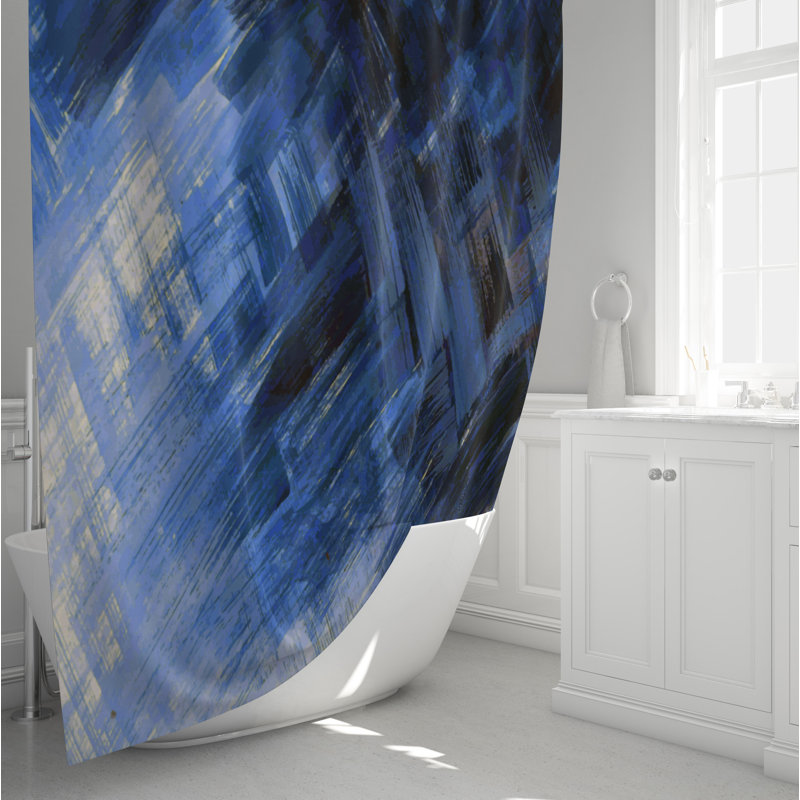 Rideau de douche abstrait Baryte, H 72 po x l 70 po