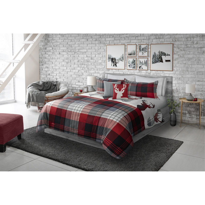 Ensemble d'édredon réversible en microfibre hypoallergénique 3 pièces , Grand