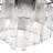 Ciara 3-Light Flush Mount in Peruvian Silver with Hammered Water Glass