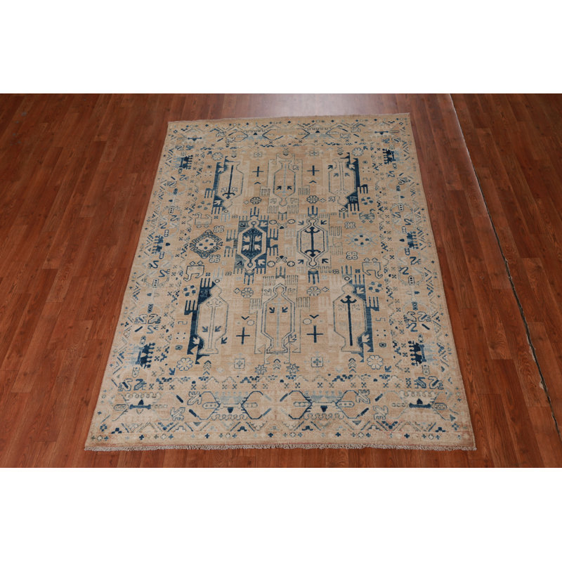 Vegetable Dye Wool Oushak Turkish Rug 5x7