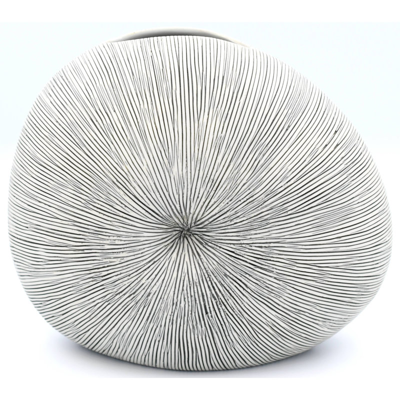 Baudilia Handmade Table Vase, 6" H x 7" W x 3.5" D, Gray