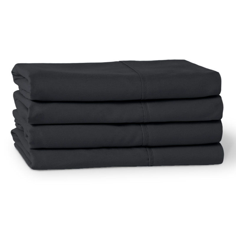Ultra-Soft Microfiber Pillowcase, Black, 4 King Pillowcases